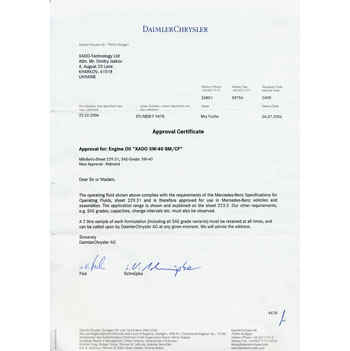 xado uk approved merceded benz daimler crysler engine oil additive treatment